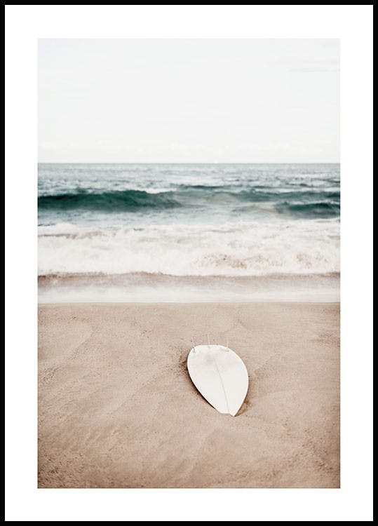 Beach Surfboard Poster