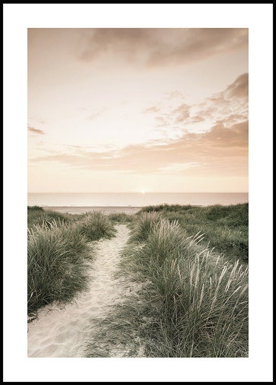 Sunrise Beach Walk Poster