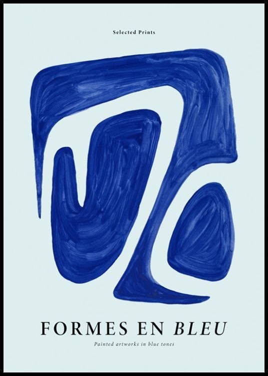 Formes en Bleu No2 Poster