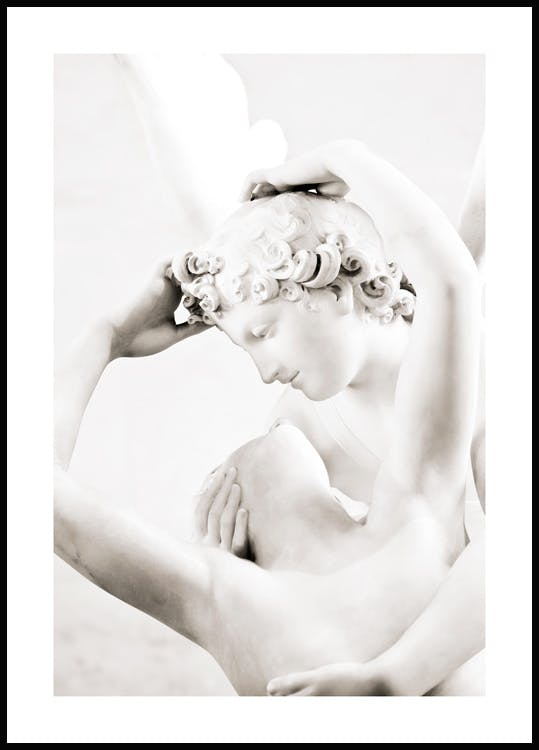 Cupid's Kiss Statue Poster