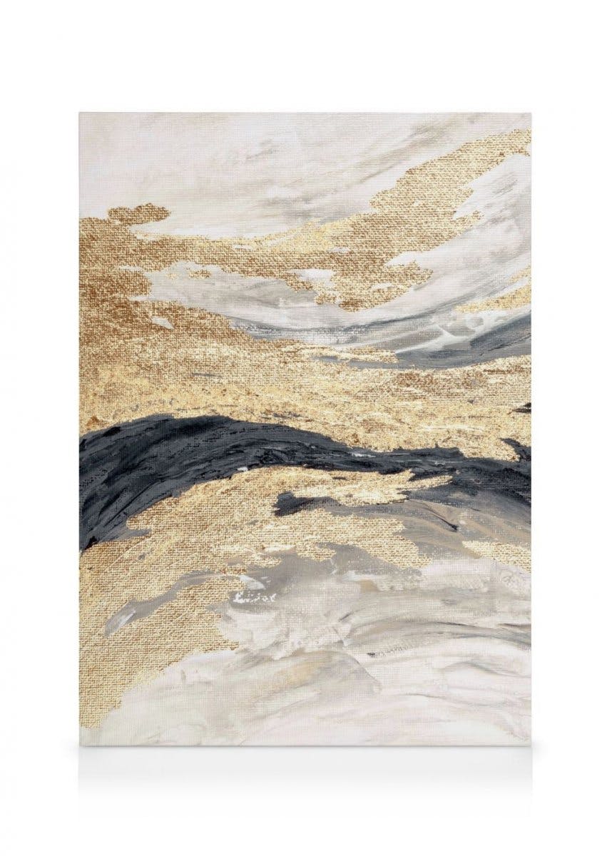 Gold Wave No1 Canvas print