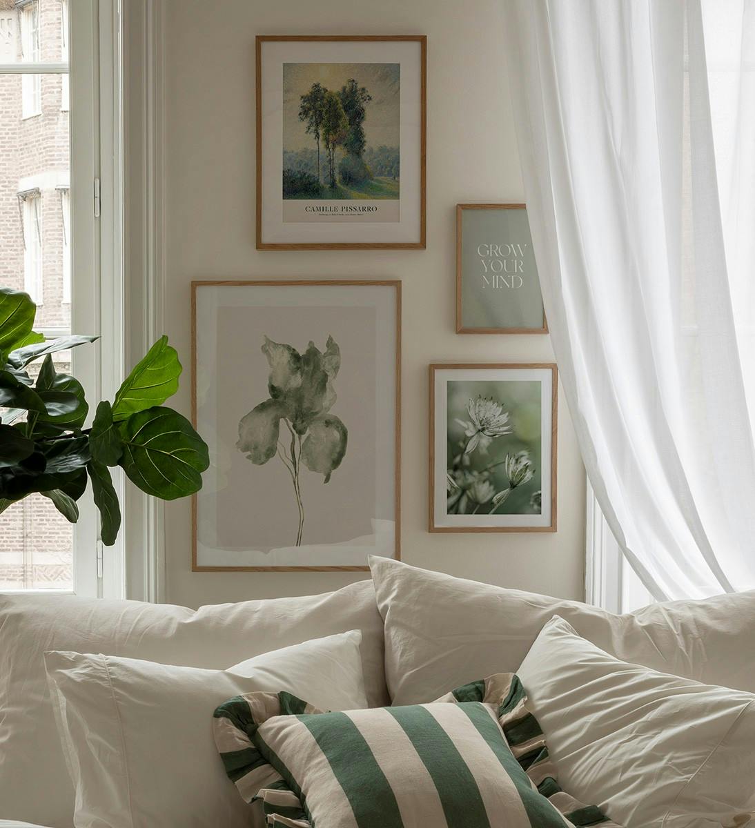 Natural greens Gallery Wall