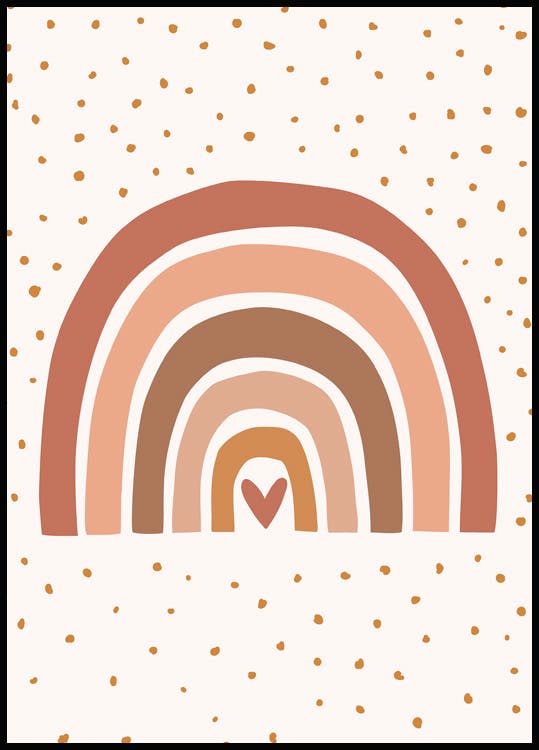 Heart Rainbow Poster