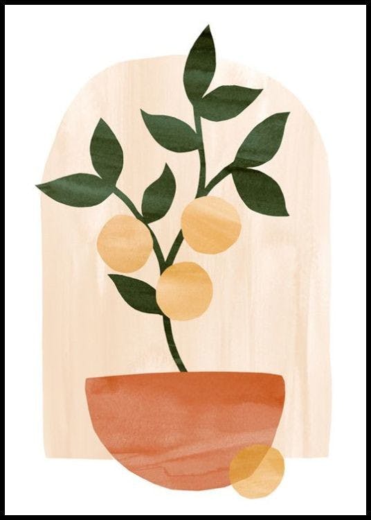 Abstract Lemon Tree Poster