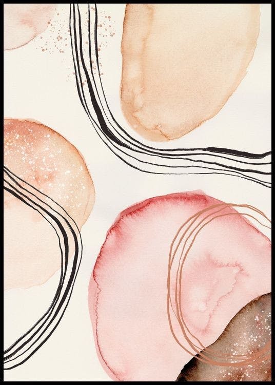 Abstract Earth Tones No1 Poster