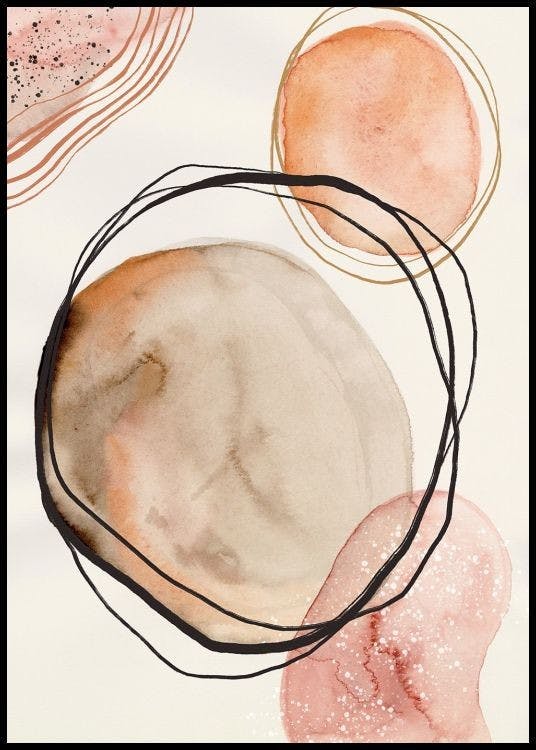 Abstract Earth Tones No2 Poster