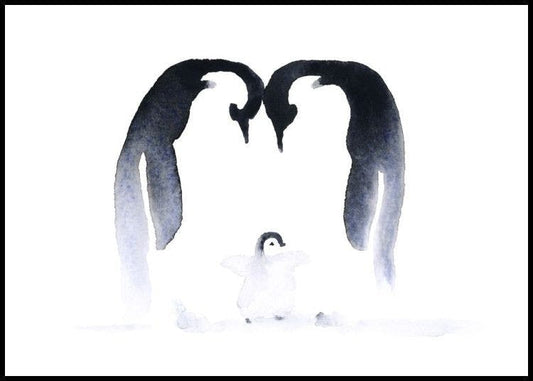Penguin Family Poster