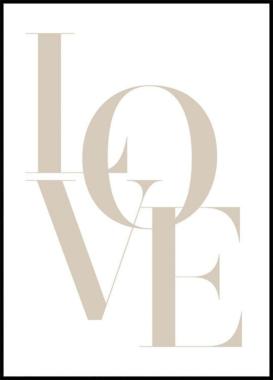 Love Beige Poster