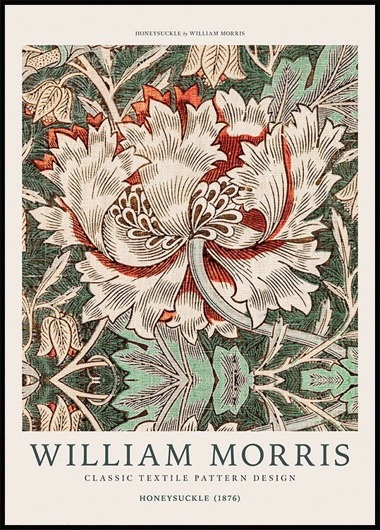 William Morris - Honeysuckle Poster