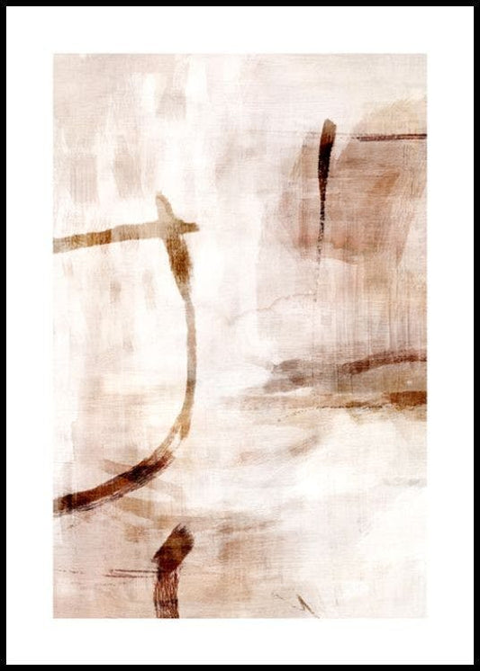 Soft Russet Abstract Poster