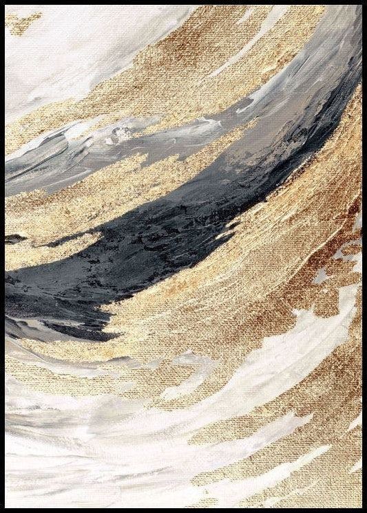 Gold Wave No2 Poster