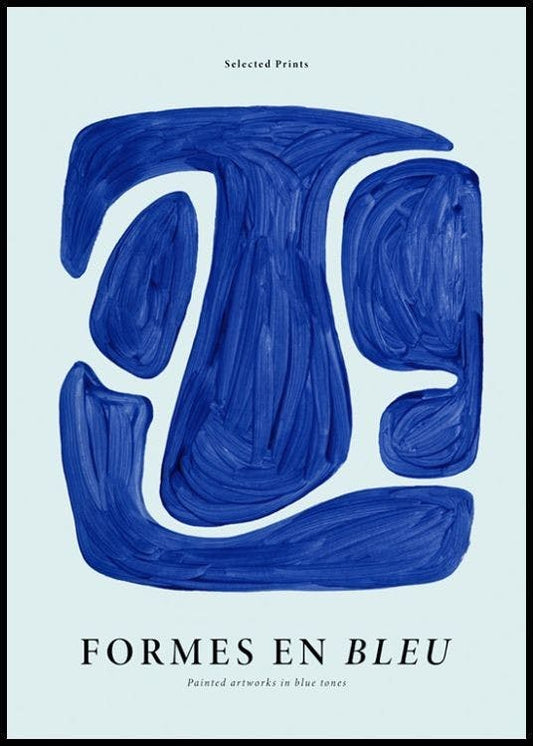 Formes en Bleu No1 Poster