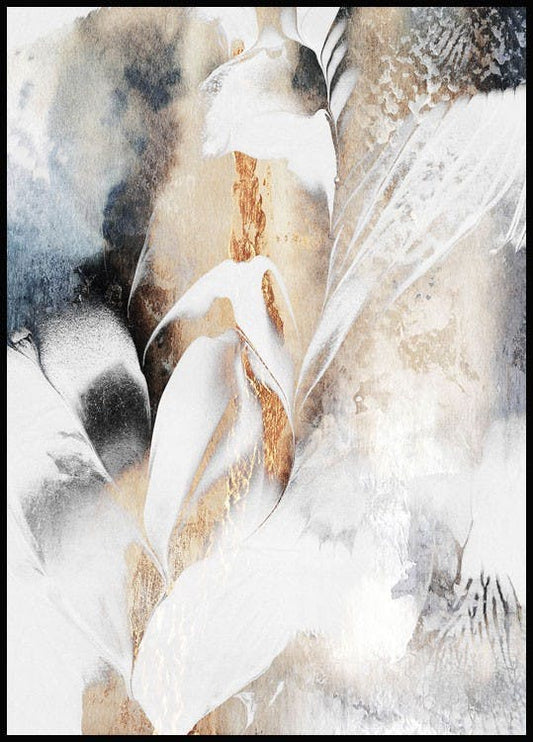 Black And Gold Veins Poster