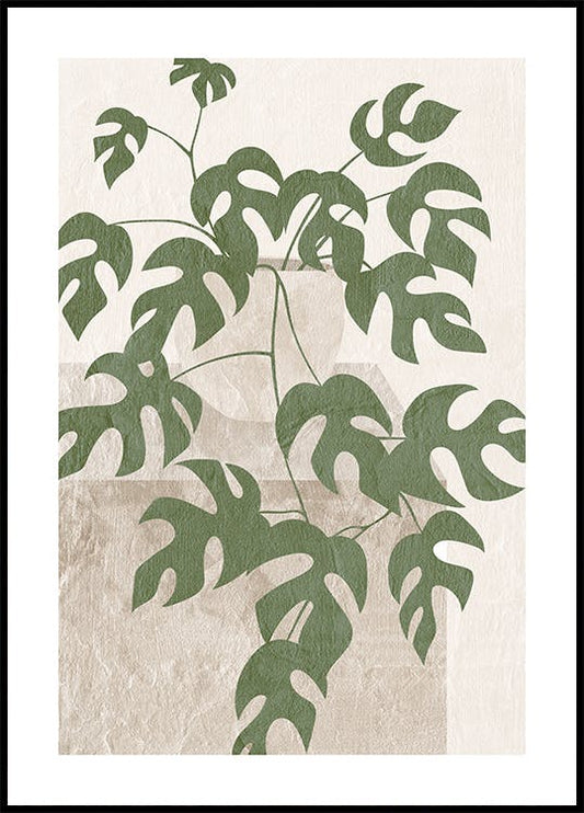 Monstera Illustration Poster