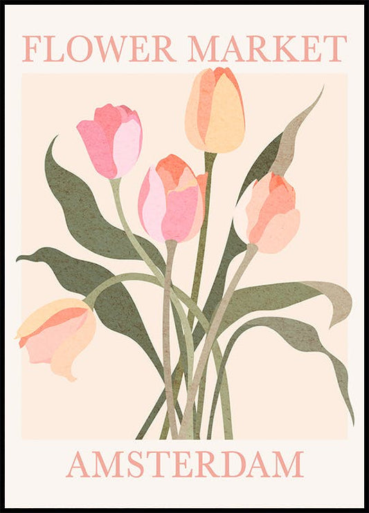 Amsterdam Flower Market Poster