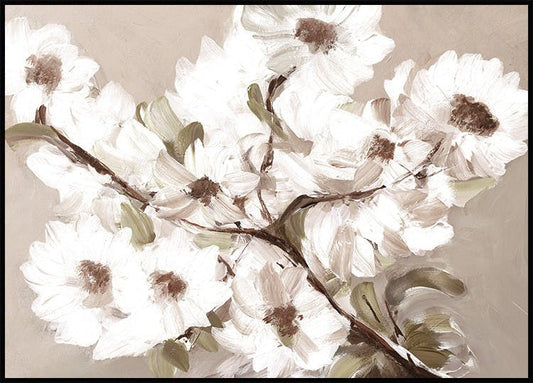 Acrylic Flowers Poster