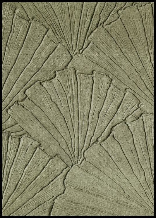 Green Botanical Texture Poster