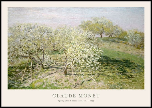 Monet - Spring (Fruit Trees in Bloom) Poster